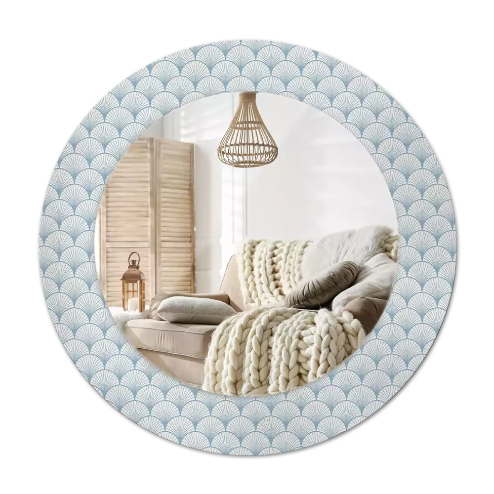 Bedrukte ronde spiegel Retro vintage patroon