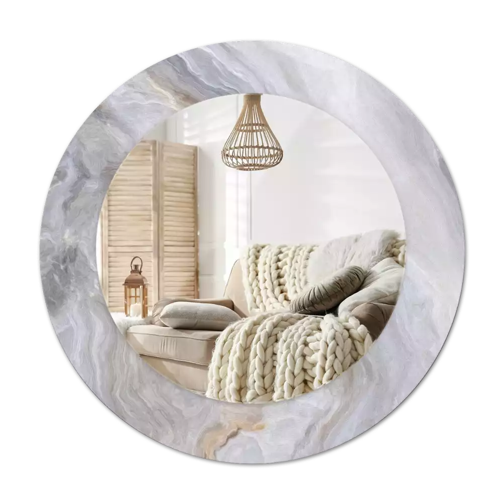 Ronde spiegel met decoratie Abstract marmer