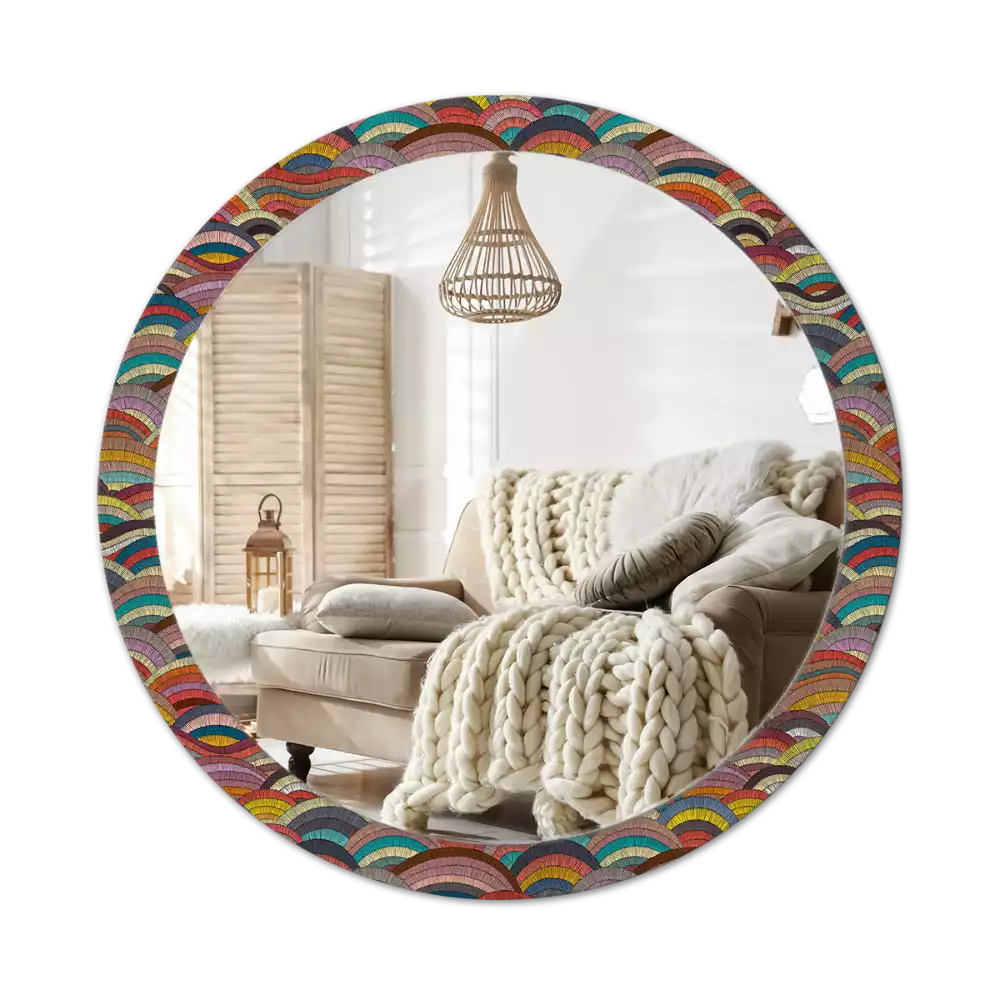Ronde spiegel met decoratie Ornament