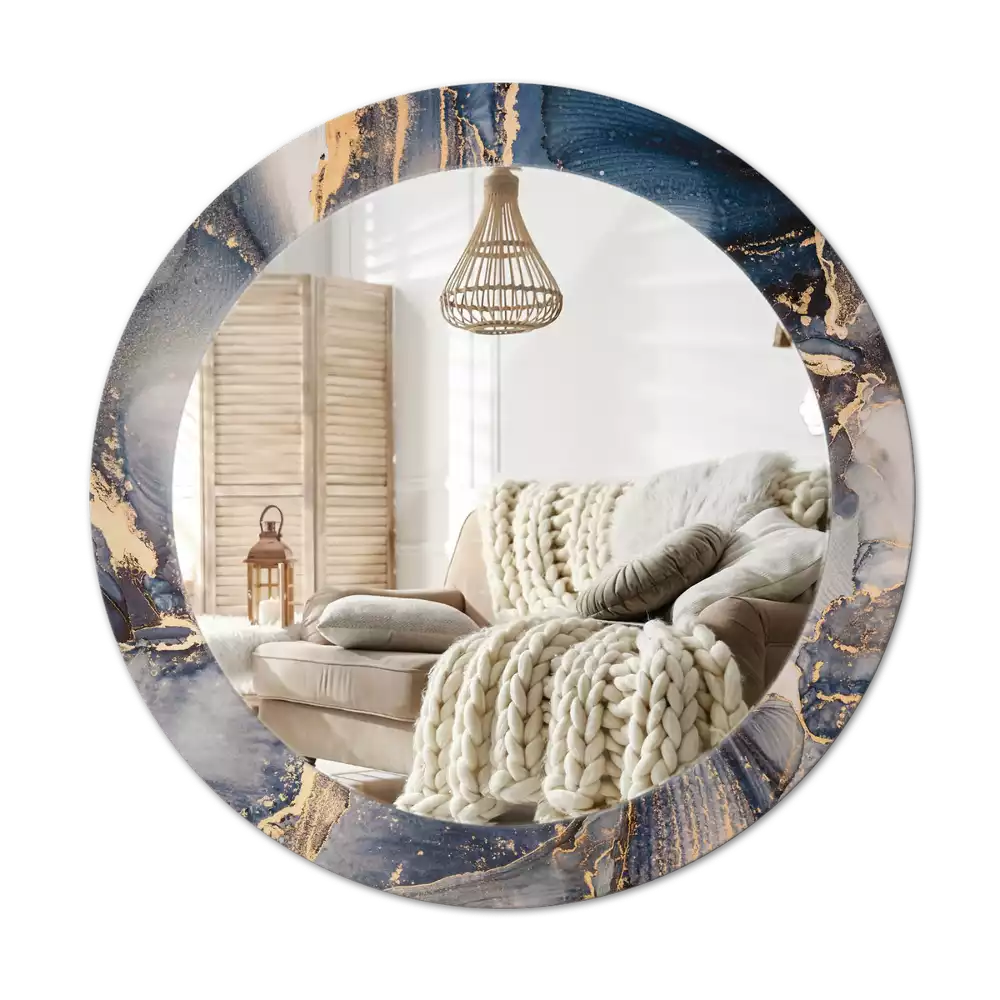 Ronde spiegel met decoratie Abstracte verven