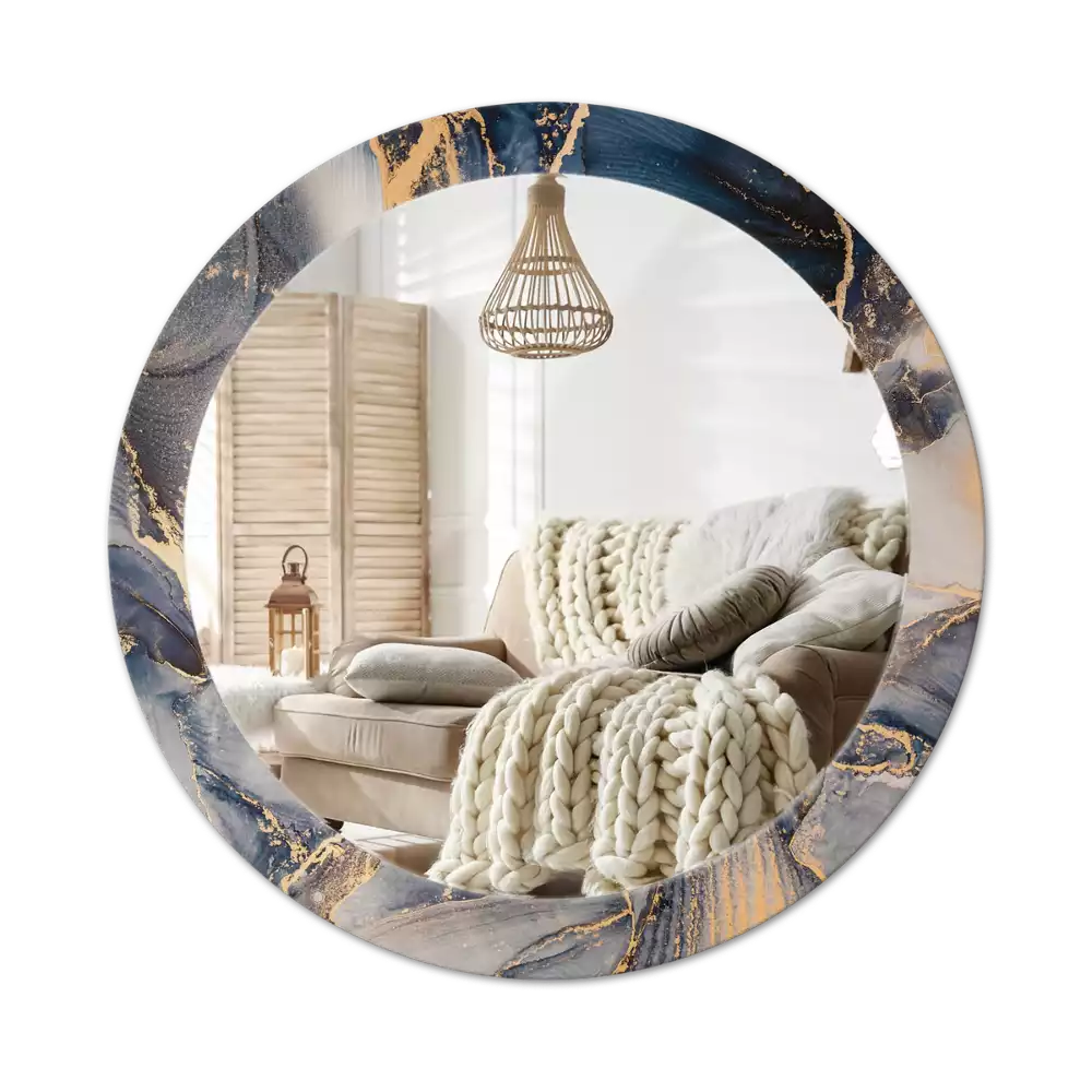 Ronde spiegel met decoratie Abstracte verven