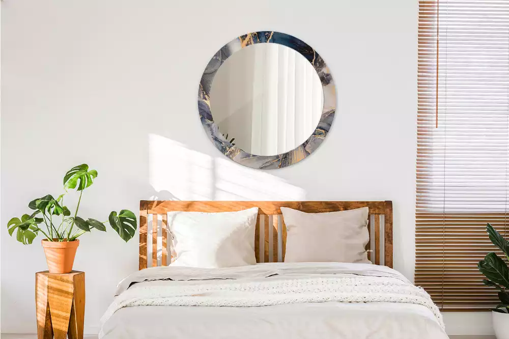 Ronde spiegel met decoratie Abstracte verven