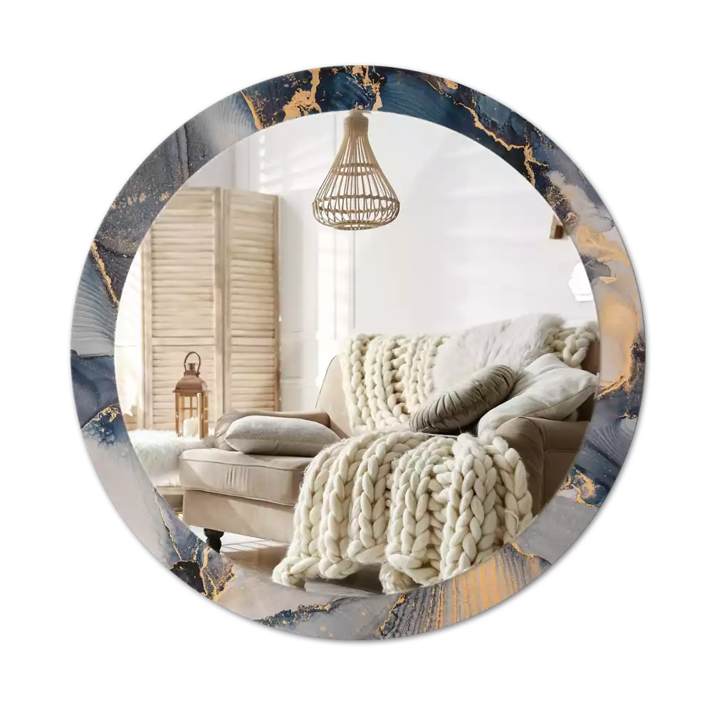 Ronde spiegel met decoratie Abstracte verven