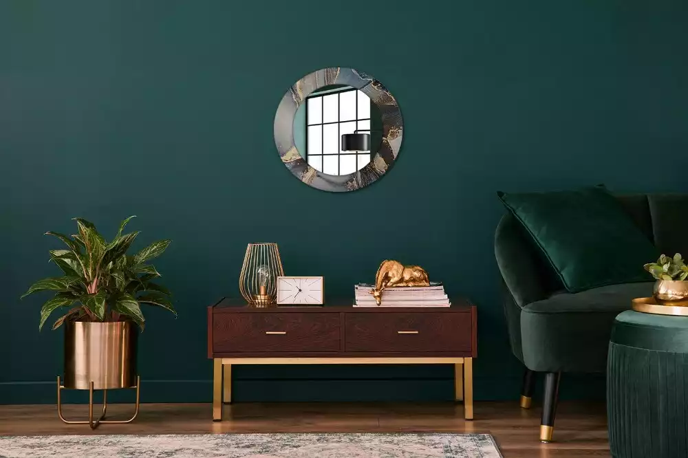 Ronde spiegel met decoratie Abstracte verven