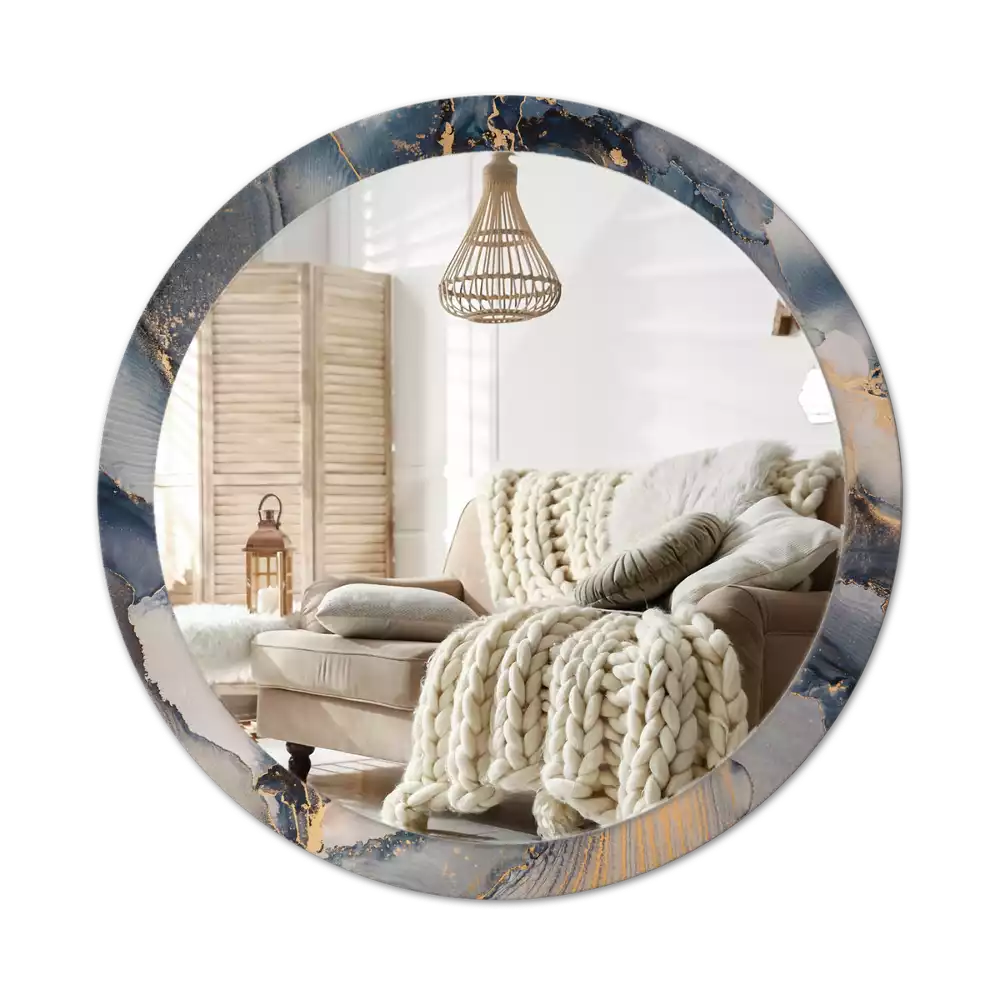 Ronde spiegel met decoratie Abstracte verven