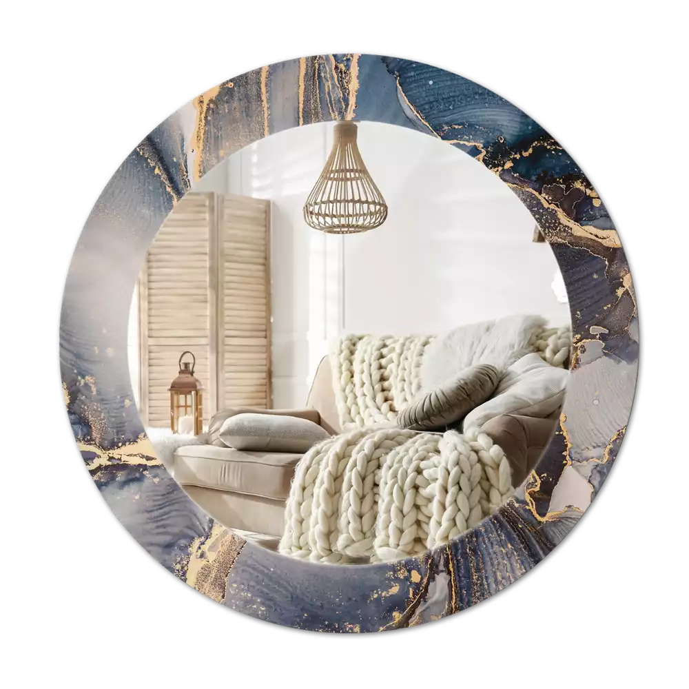Ronde spiegel met decoratie Abstracte verven