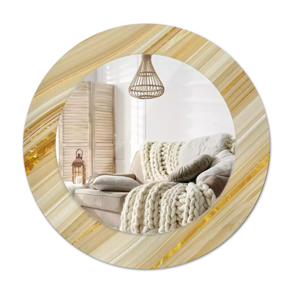Bedrukte ronde spiegel Abstract patroon