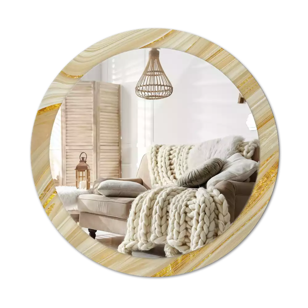 Bedrukte ronde spiegel Abstract patroon