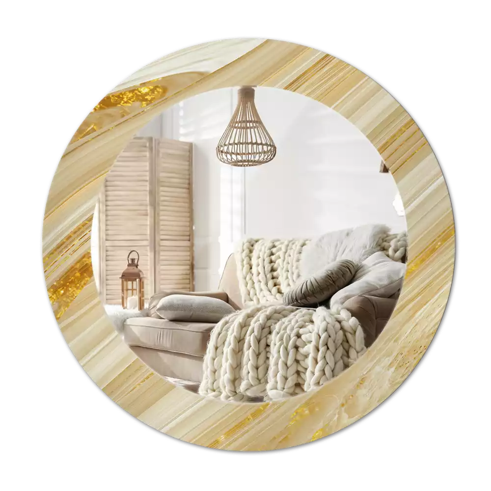 Bedrukte ronde spiegel Abstract patroon