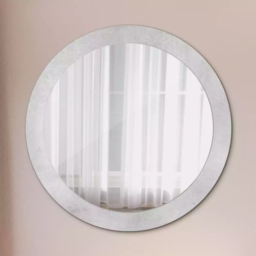 Ronde spiegel met decoratie Betonnen textuur