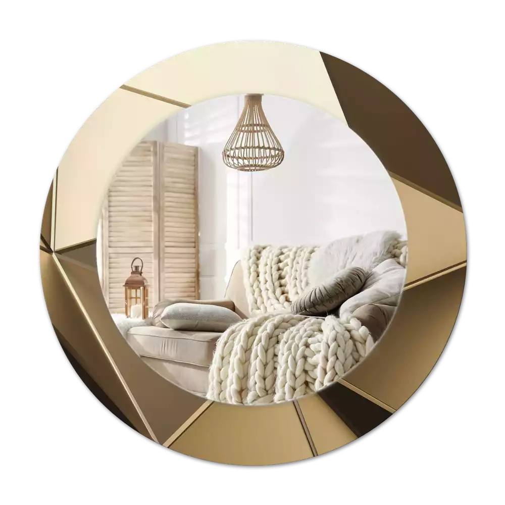 Ronde spiegel met decoratie Moderne abstractie