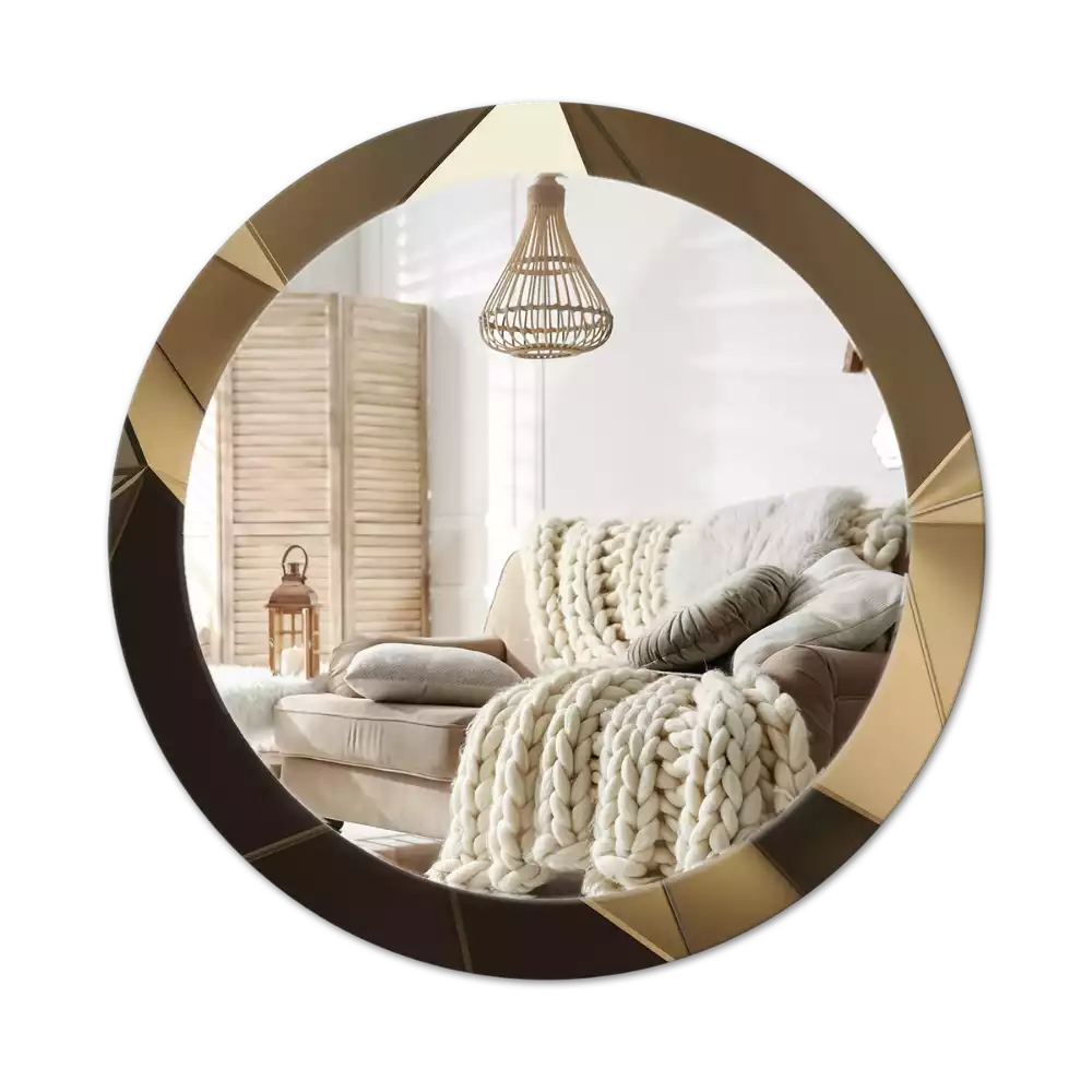 Ronde spiegel met decoratie Moderne abstractie