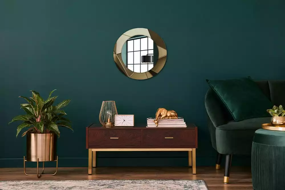 Ronde spiegel met decoratie Moderne abstractie