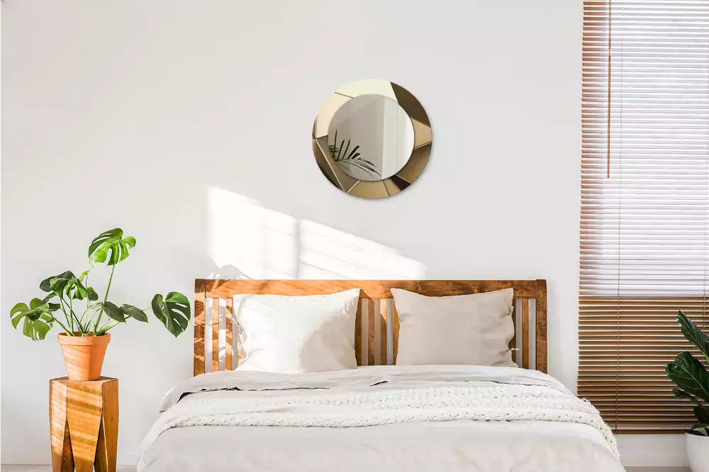 Ronde spiegel met decoratie Moderne abstractie