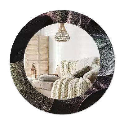 Bedrukte ronde spiegel Donkere tropische bladeren