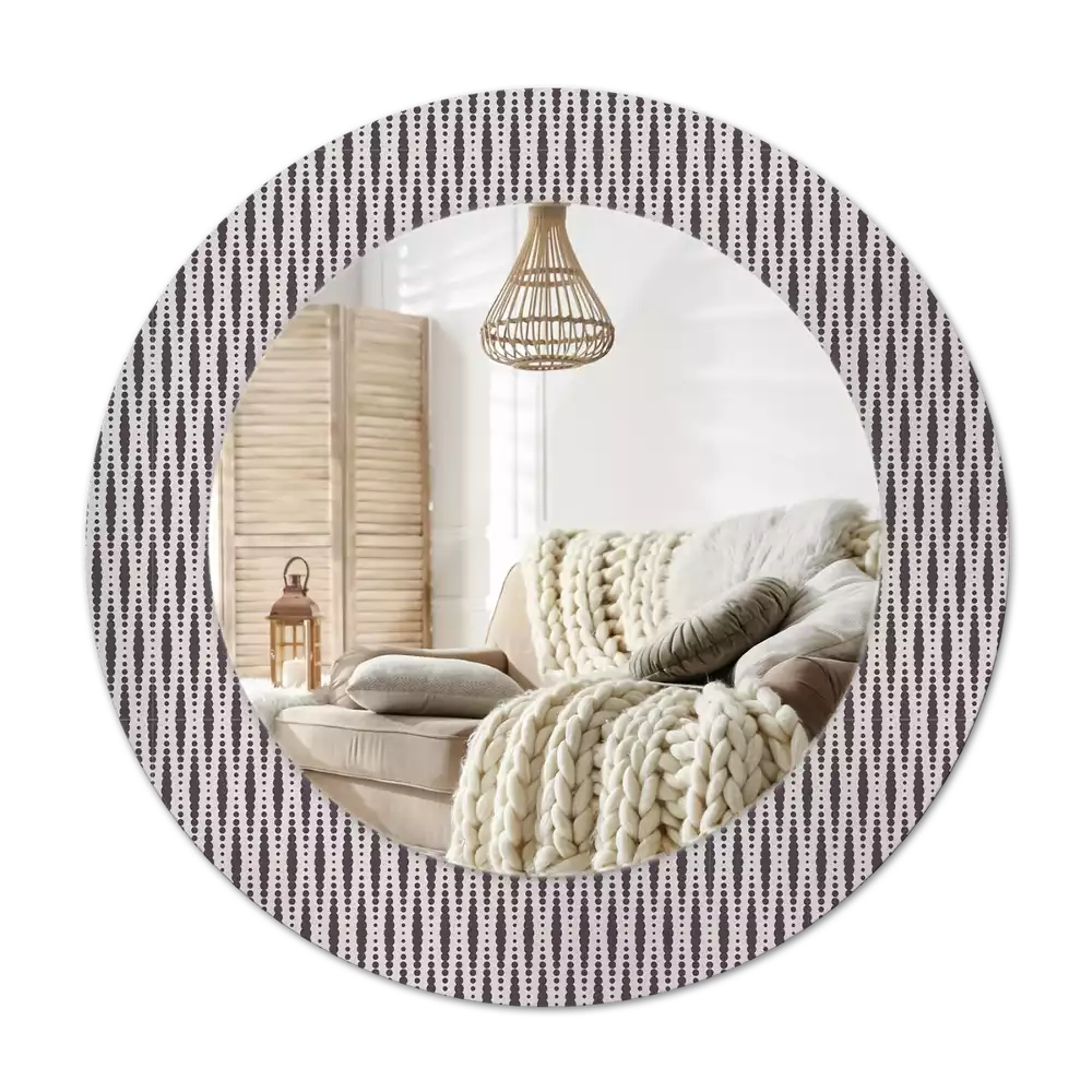 Ronde spiegel met decoratie Geometrisch stippenpatroon