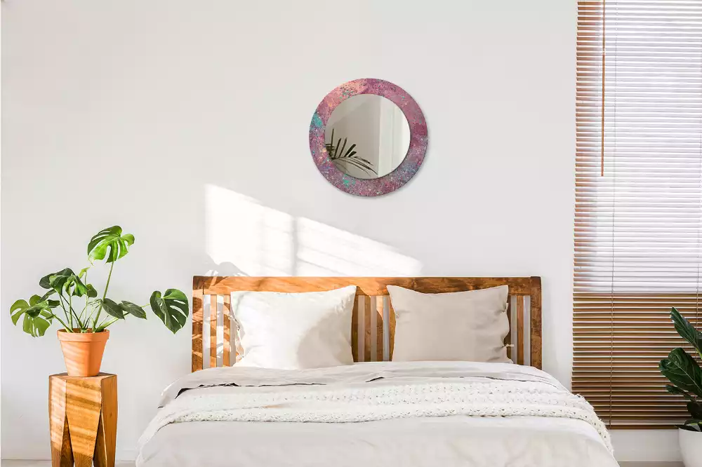 Bedrukte ronde spiegel Festival van kleuren