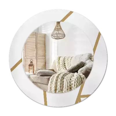 Bedrukte ronde spiegel Lineaire compositie