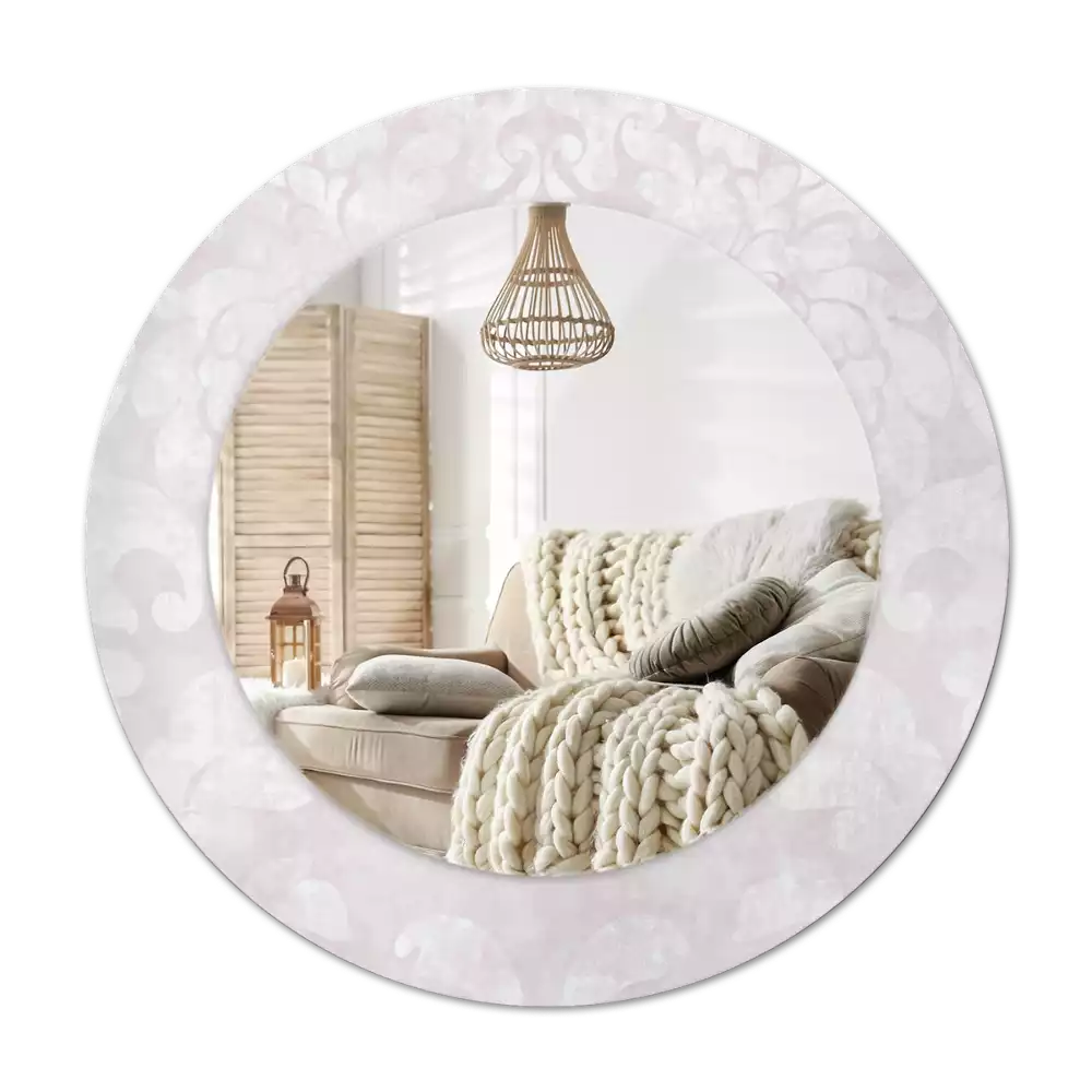 Ronde spiegel met decoratie Rococo-textuur