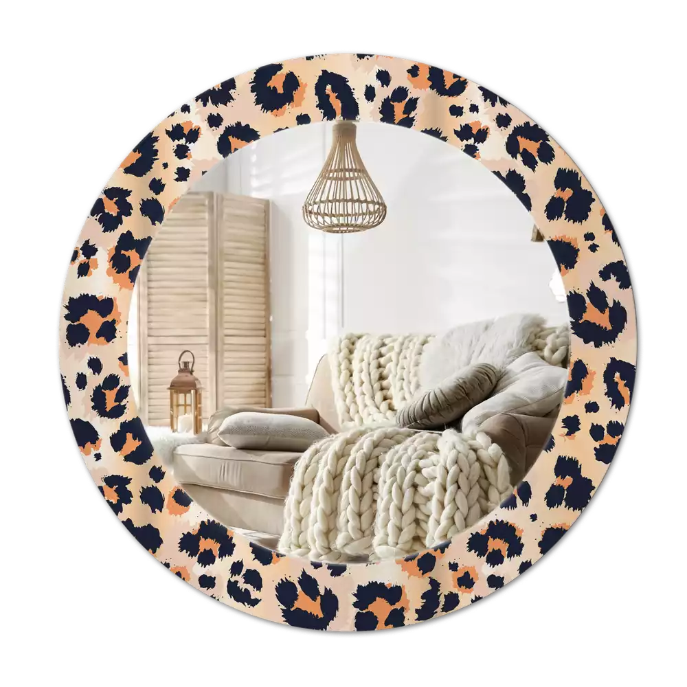 Ronde spiegel met decoratie Gevlekt patroon
