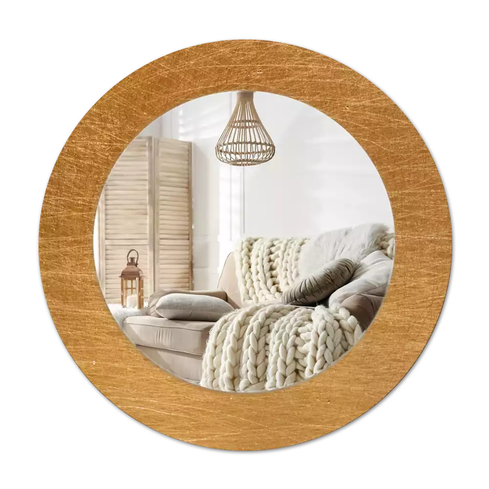Ronde spiegel met decoratie Vintage loftstijl