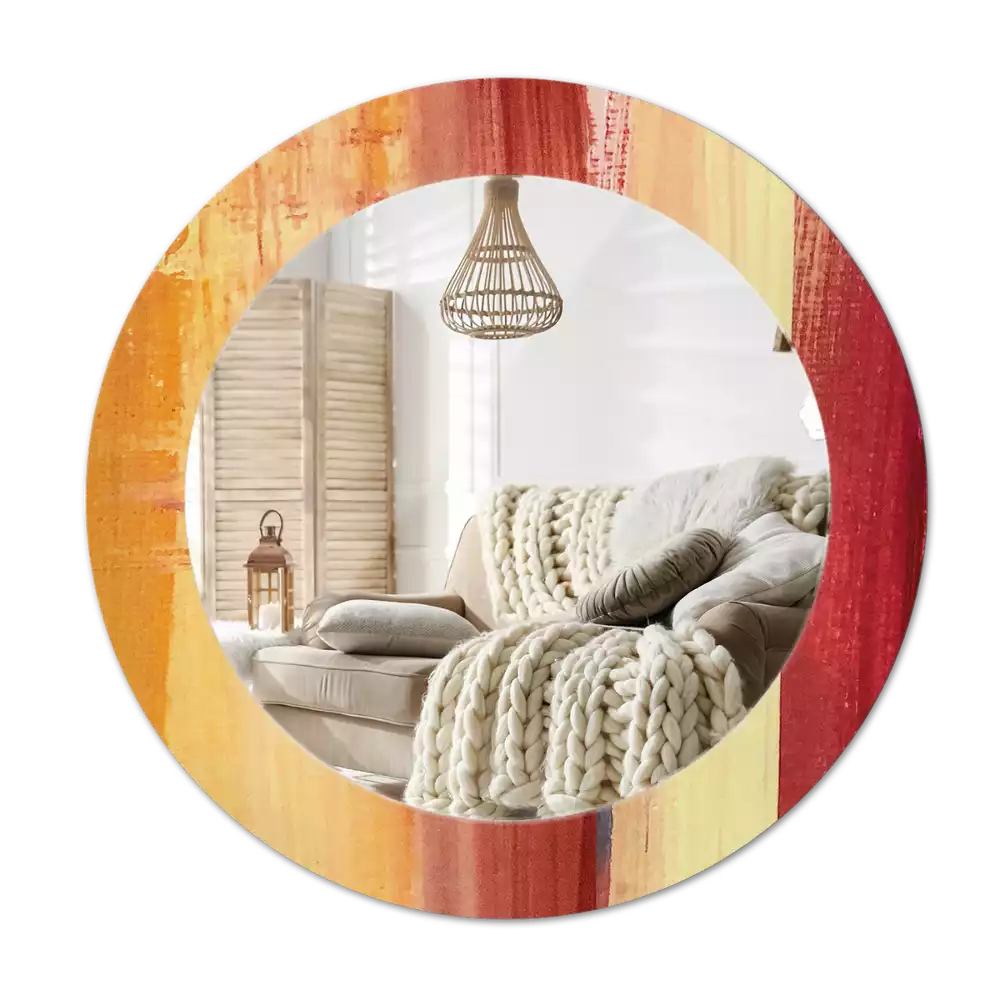 Bedrukte ronde spiegel Abstracte schilderkunst