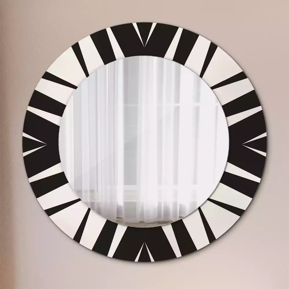 Bedrukte ronde spiegel Abstracte geometrie