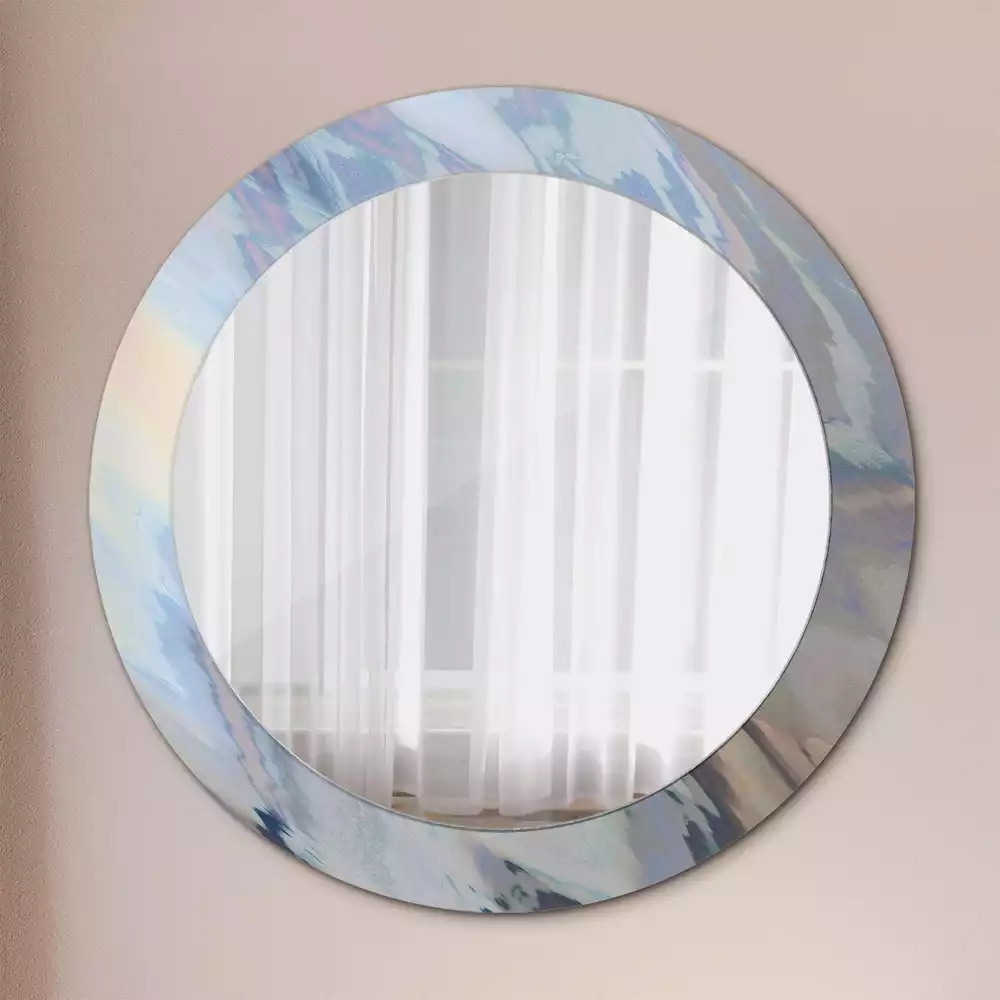Bedrukte ronde spiegel Abstracte golven