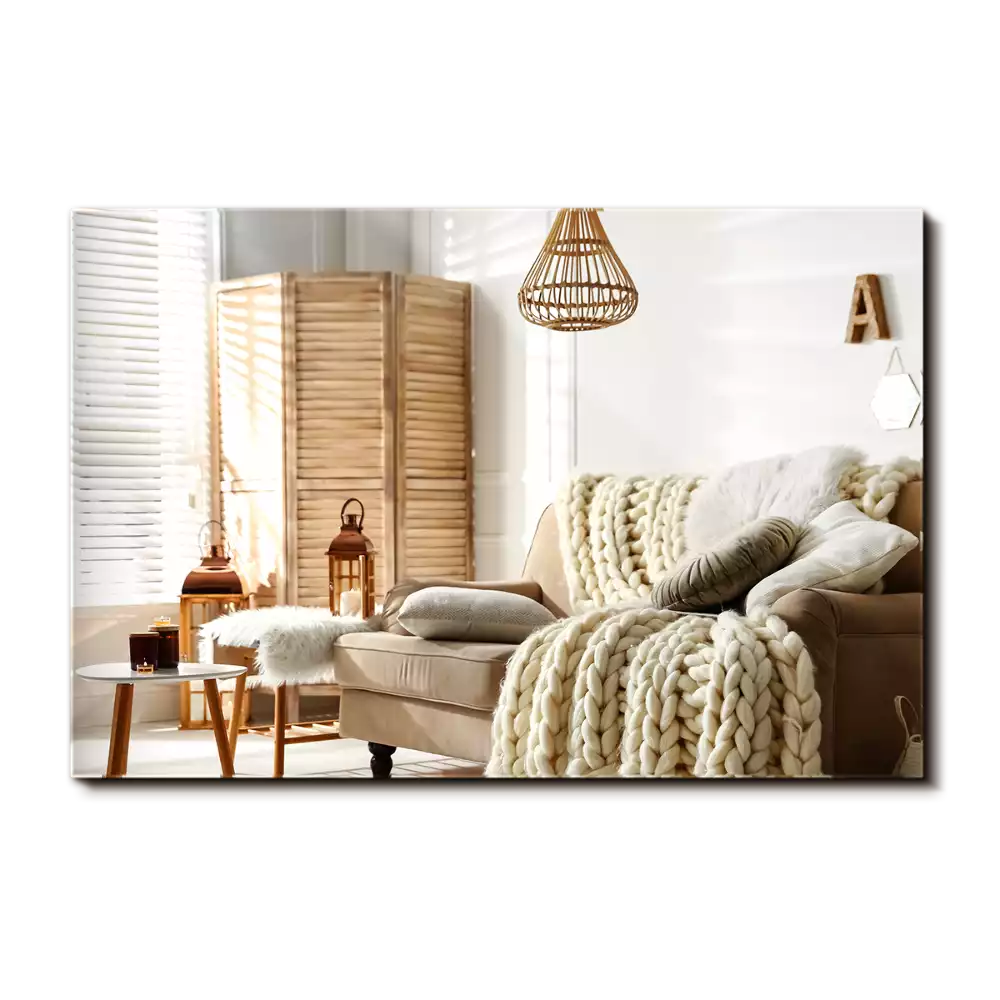 Rechthoekige spiegel zonder lijst frameloze moderne