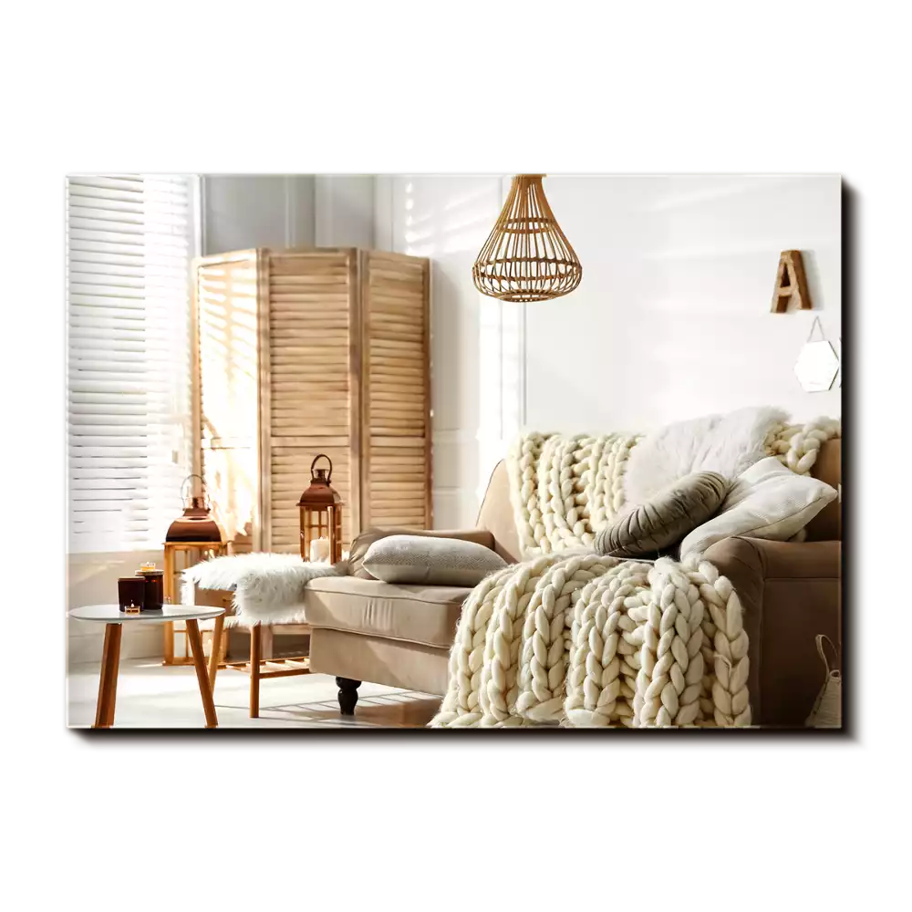 Rechthoekige spiegel zonder lijst frameloze moderne