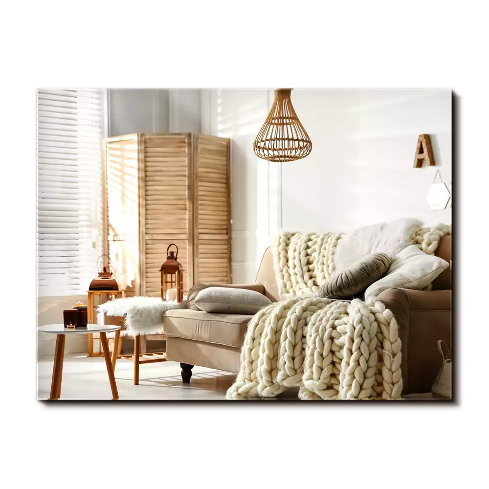 Rechthoekige spiegel zonder lijst frameloze moderne