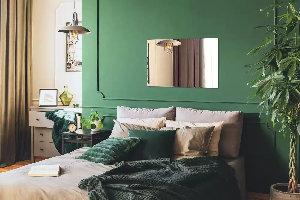 Rechthoekige spiegel zonder lijst frameloze moderne