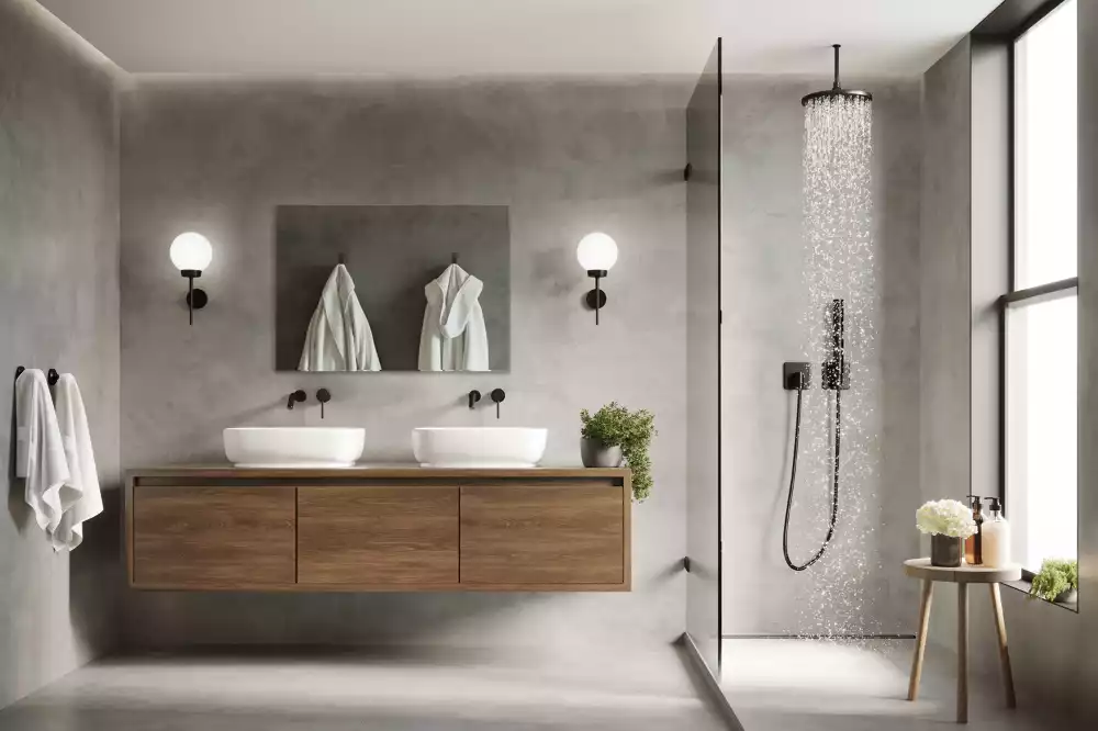 Rechthoekige spiegel zonder lijst frameloze moderne