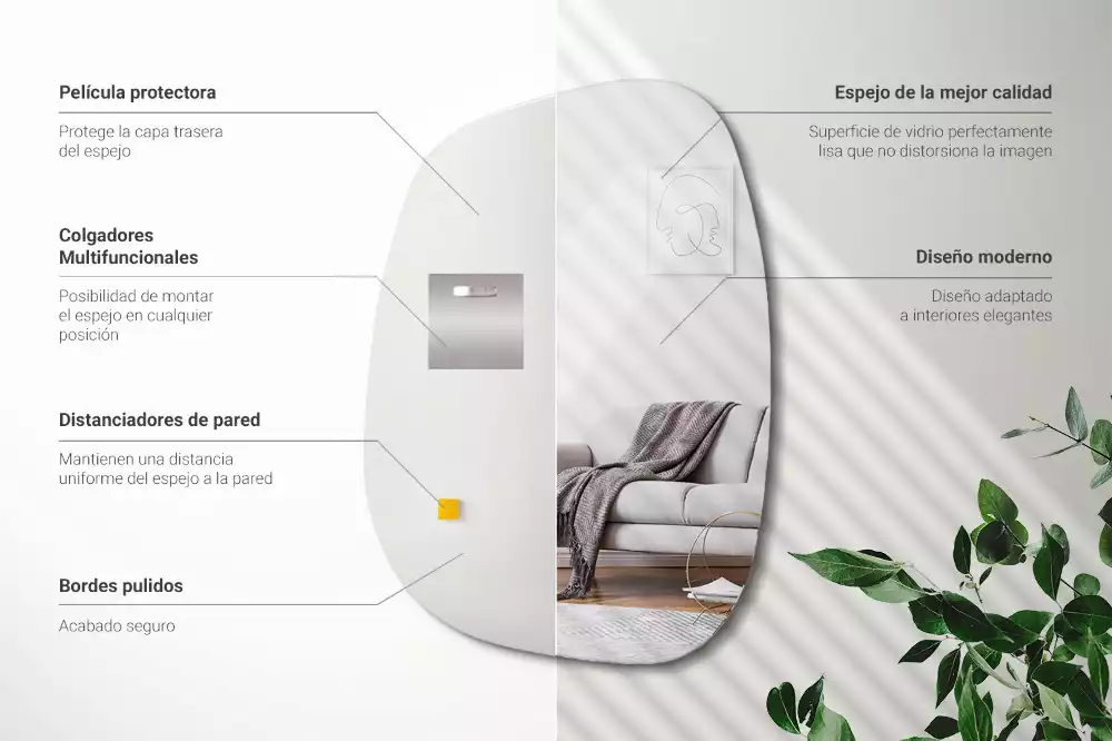 Spiegel organisch verfijnde vorm