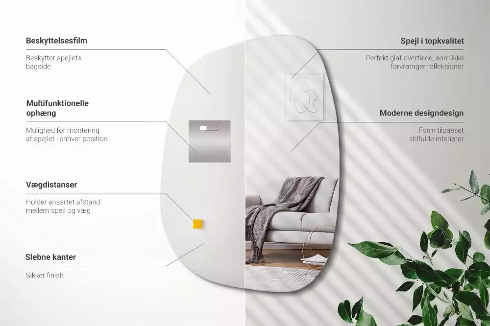 Spiegel organisch verfijnde vorm