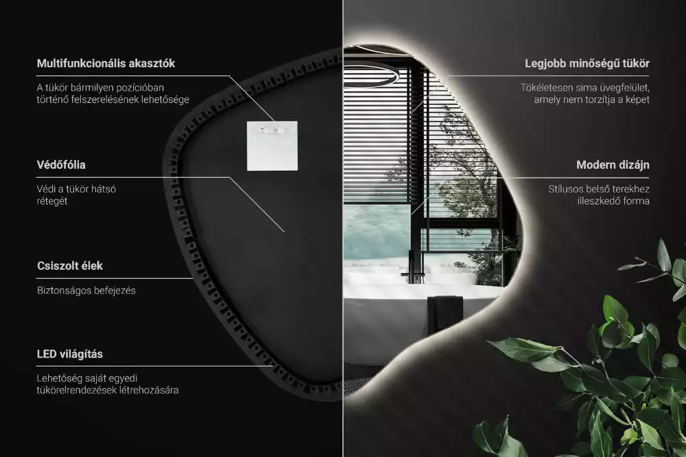 Spiegel spetter met LED-verlichting uniek