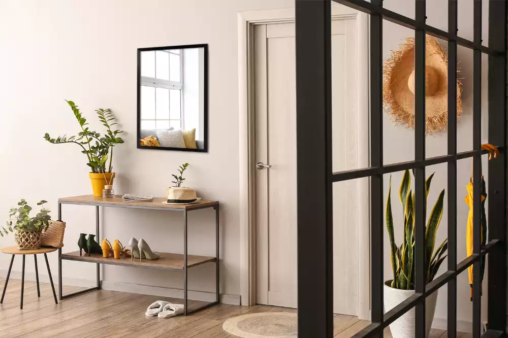 Zwarte spiegel rechthoek decoratief