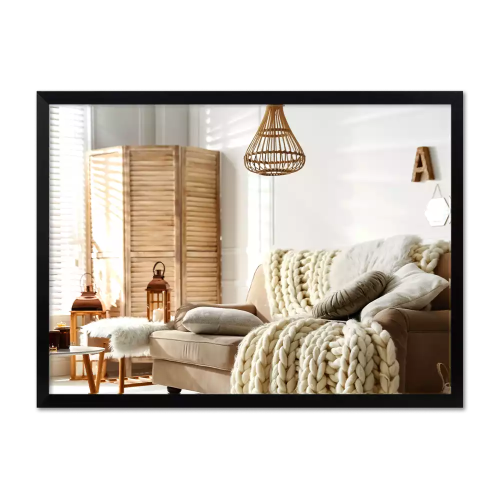 Zwarte spiegel rechthoek decoratief