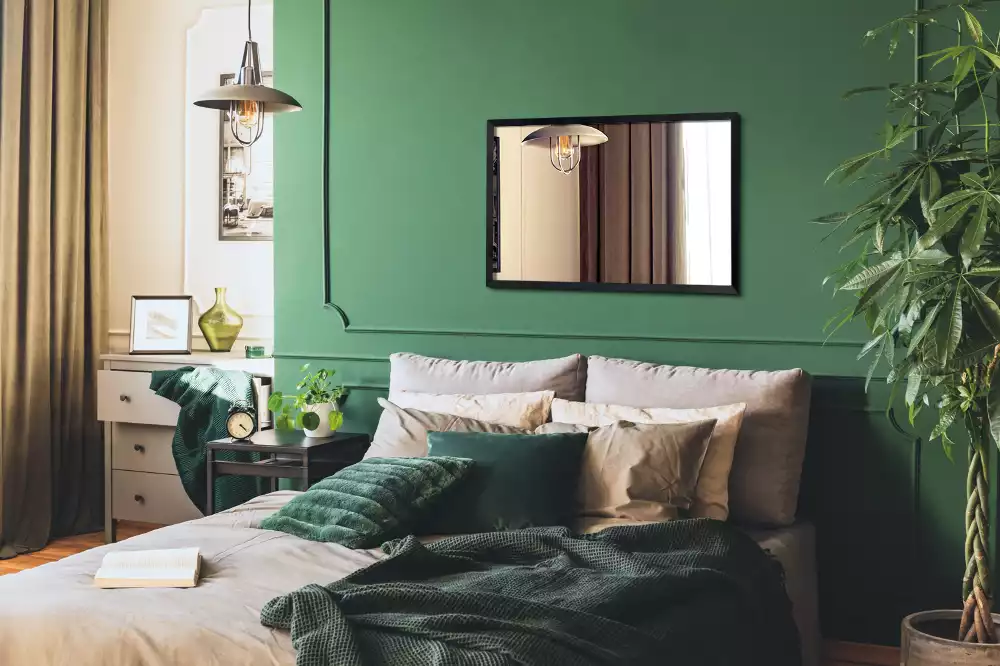 Zwarte spiegel rechthoek decoratief