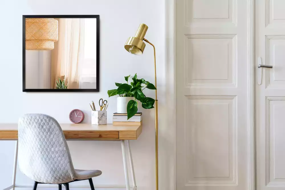 Zwarte spiegel rechthoek decoratief