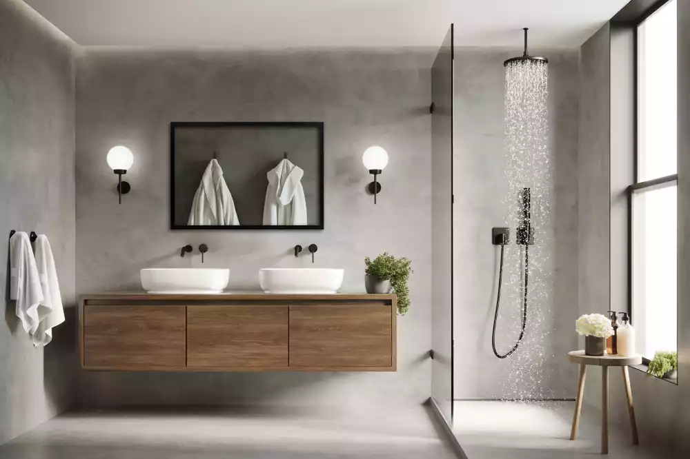 Zwarte spiegel rechthoek decoratief