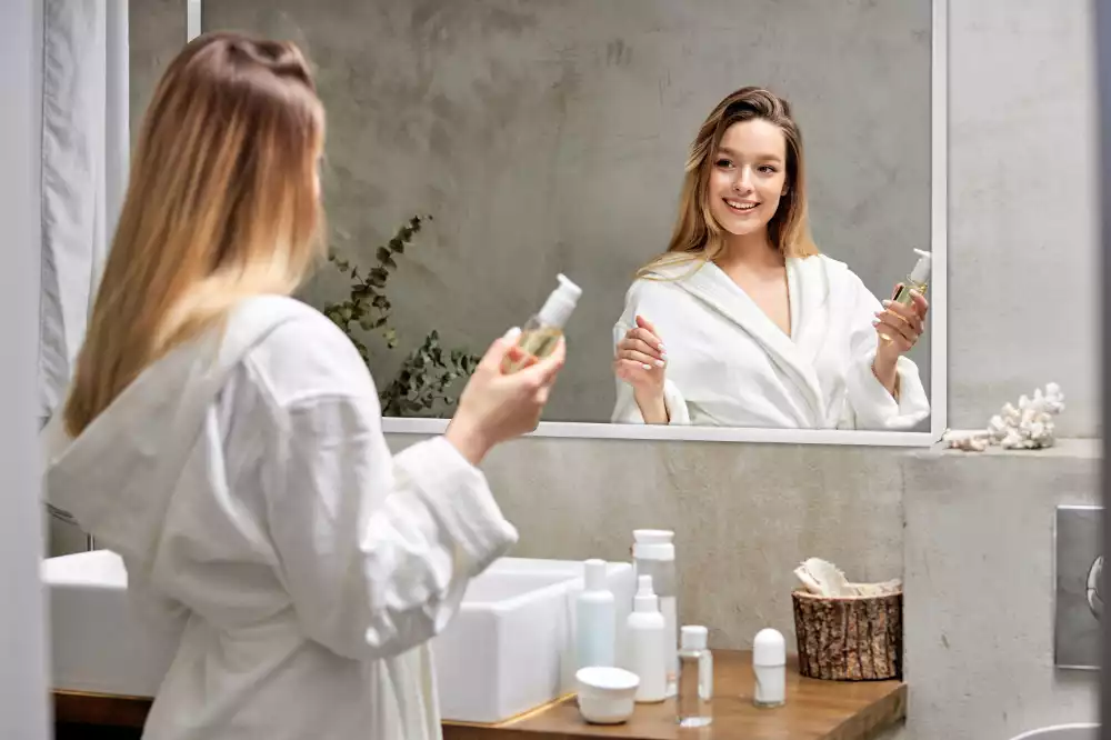 Rechthoekige spiegel wit decoratief met witte lijst