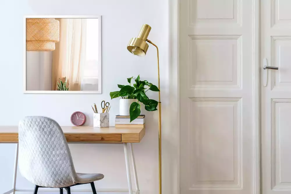 Rechthoekige spiegel wit decoratief met witte lijst