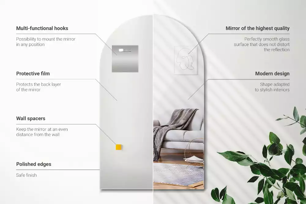 Boogspiegel hangende decoratieve