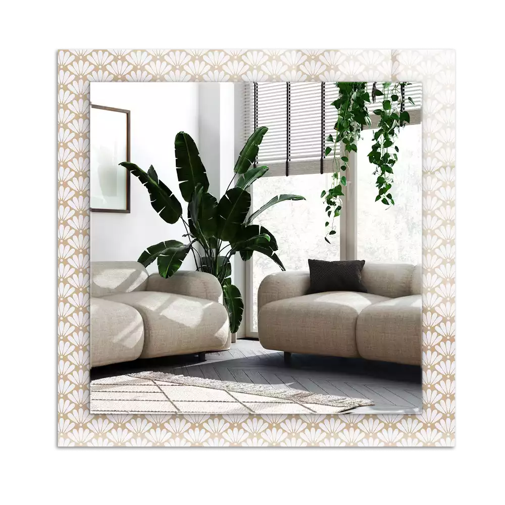 Bedrukte rechthoekige spiegel Geometrisch bloemenpatroon