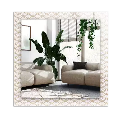 Bedrukte rechthoekige spiegel Geometrisch bloemenpatroon