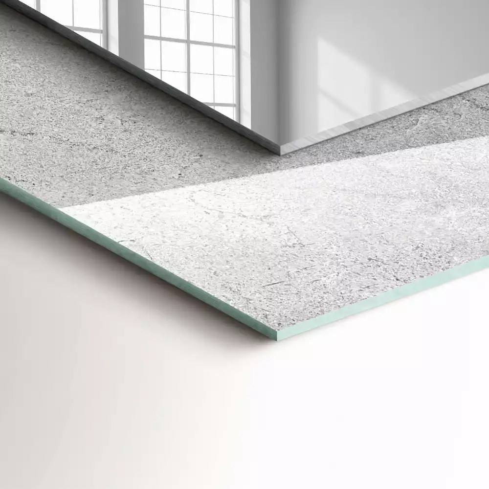 Rechthoekige spiegel met decoratie Gebarsten betonoppervlak