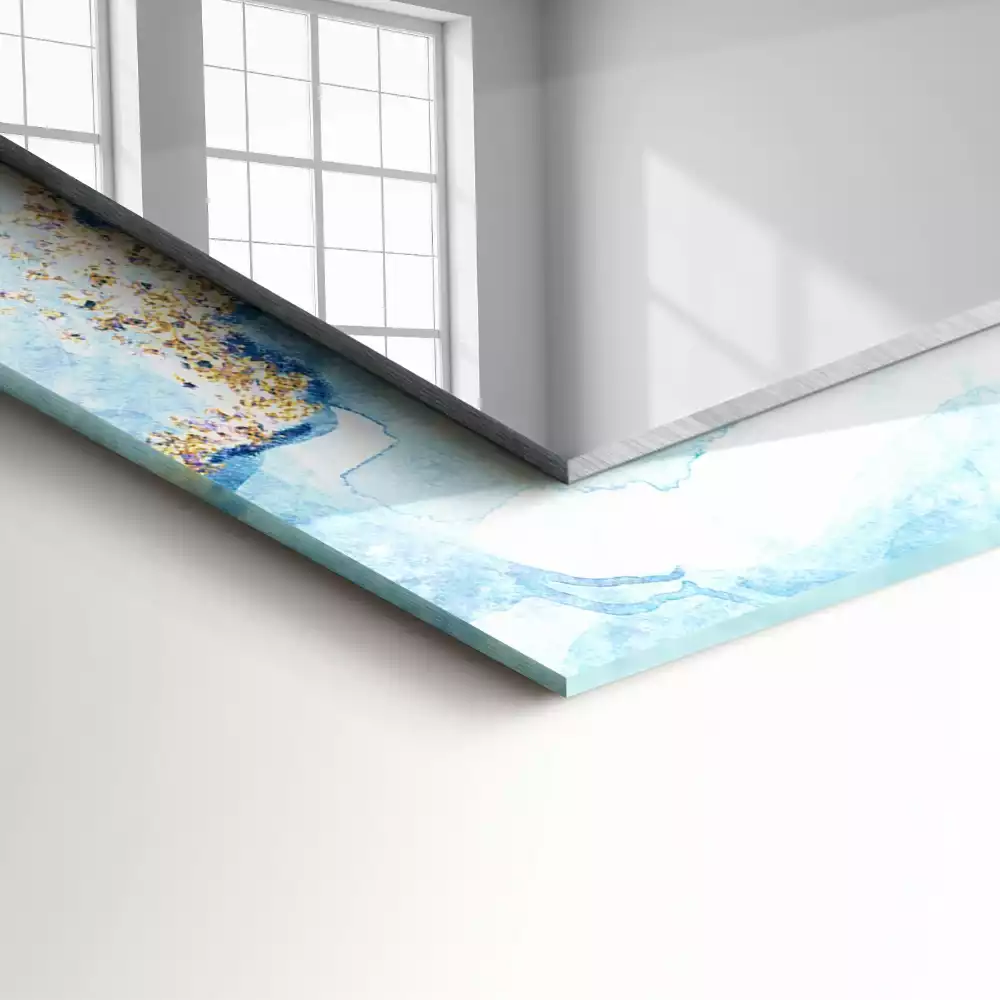 Rechthoekige spiegel met decoratie Abstract marmerpatroon