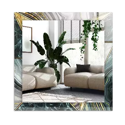 Rechthoekige spiegel met decoratie Abstracte geometrische patronen