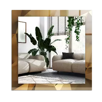 Bedrukte rechthoekige spiegel geometrische vormen